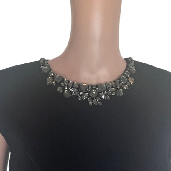 Ted Baker London Womens Dress Black Jeweled Neckline Size 0 - Picture 4 of 8